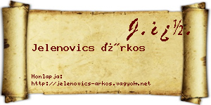 Jelenovics Árkos névjegykártya